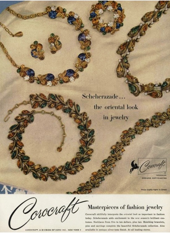 Scheherazade collection, Vogue 1956 ad
