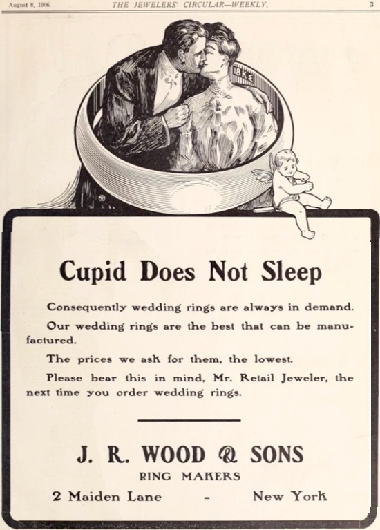 Cupid does not sleep, 1906 ad