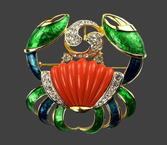 De Nicola Zodiac collection Cancers brooch pin
