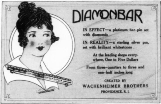 Diamonbar bar pins, Vogue October 1917