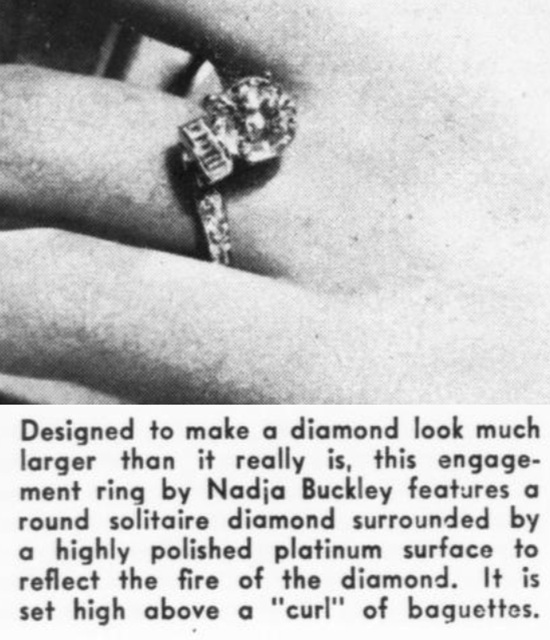Engagement ring, November 1954