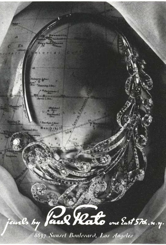 Feather precious necklace, Vogue April 1940 ad