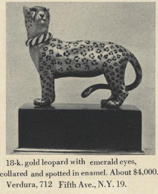 From the collection of jewelled animals, September 1964