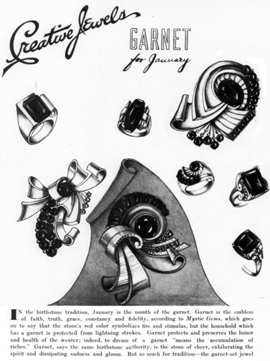Garnet for January 1943 ad
