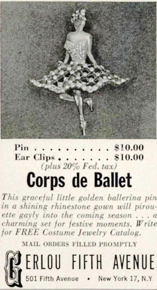 Gerlou Corps de Ballet Vogue November 1947 ad