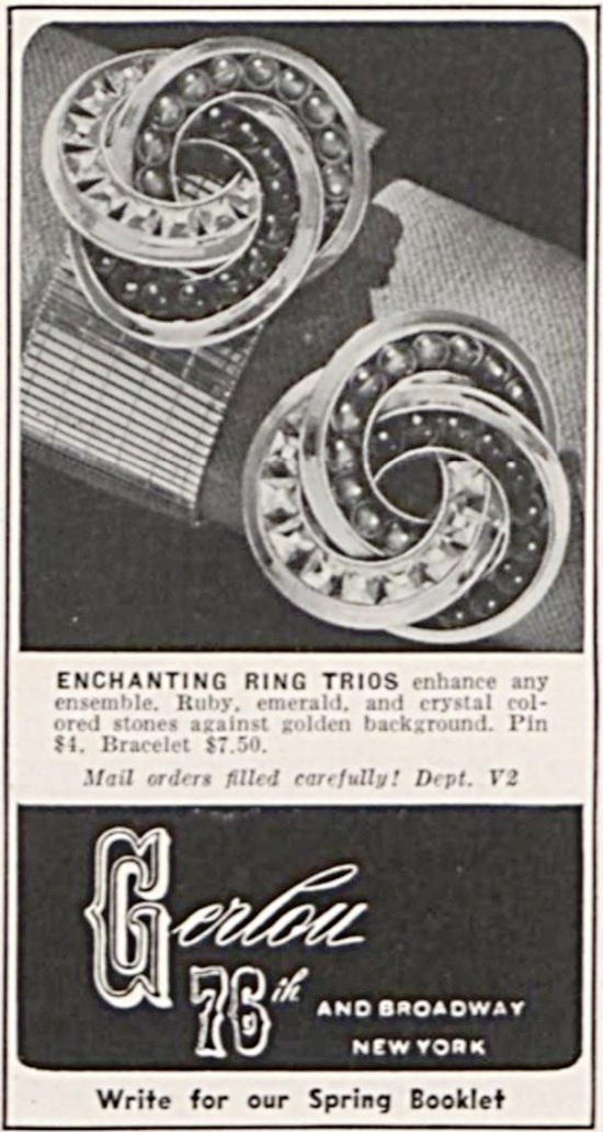 Enchanting Ring Trios, Vogue April 1941