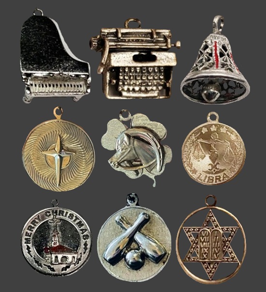 Gold filled and sterling silver charms