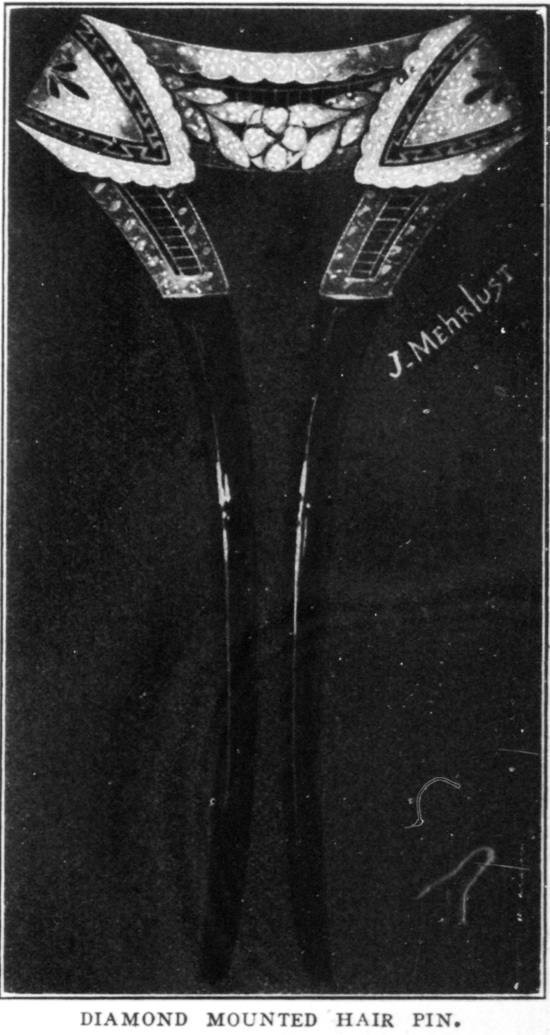 Hair pin with diamonds, 1916