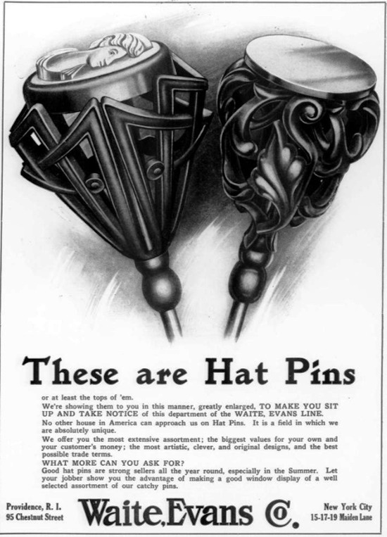 Hat pins, June 1914