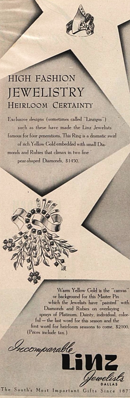 High Fashion Jewelistry, Vogue 1946 ad