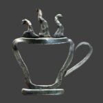 Signed H. Adams Pewter Jewelry Art