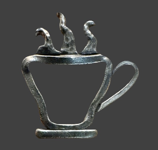 Signed H. Adams Pewter Jewelry Art