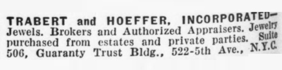 Incorporated in 1926 Trabert and Hoeffer