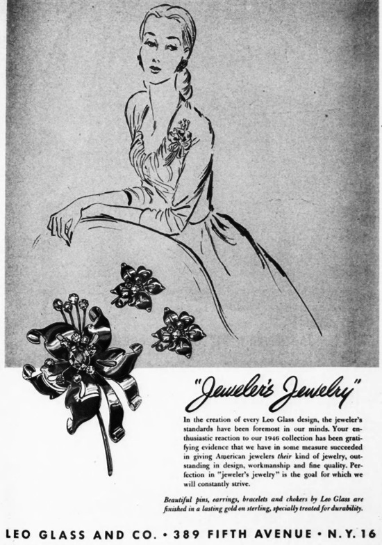 Jeweler's Jewelry by Leo Glass, March 1946 ad