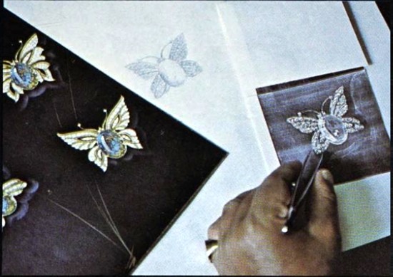Jewelmasters An opal and diamond butterfly evolves in the Jewelmasters workrooms, Palm Beach Life December 1977
