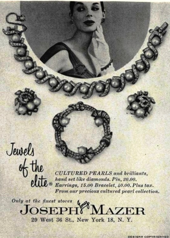 Joseph Mazer Vogue March 1958 ad