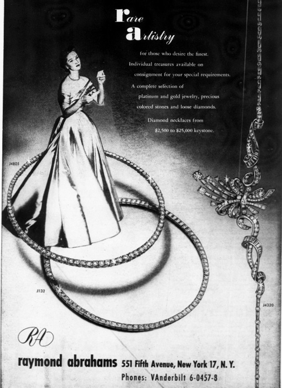 Raymond Abrahams June 1952 ad