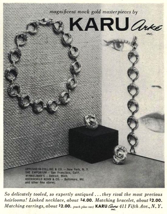 Karu Arke Vogue February 1953 ad