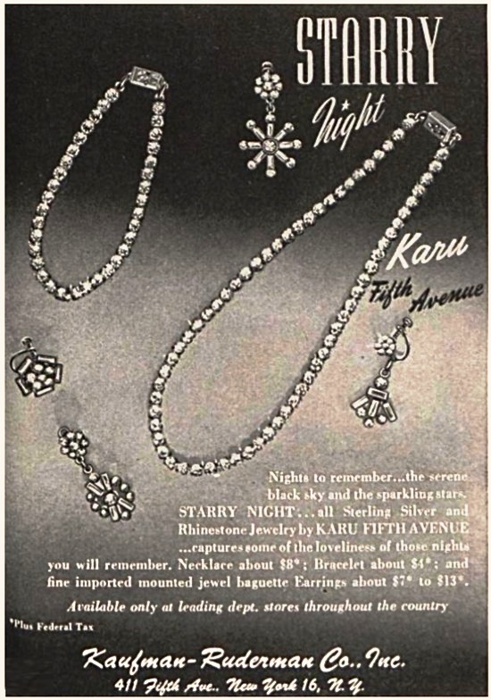 Starry Night Vogue January 1946 ad