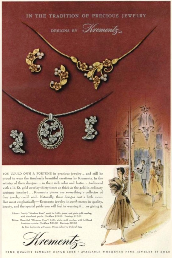 Krementz Vogue November 1955 ad