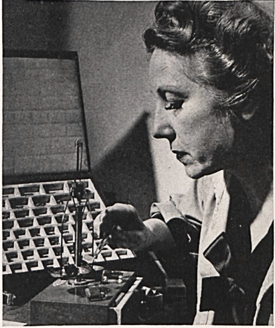 Vogue March 15, 1944. Leading New York jewelry designer Nadja Buckley (1896 - 1973)
