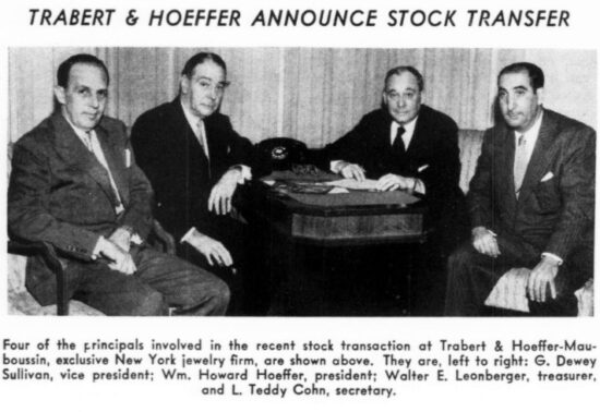 Left to right - G. Dewey Sullivan, vice president; Wm. Howard Hoeffer, president; Walter E. Leonberger, treasurer, and L. Teddy Cohn, secretary. December 1951