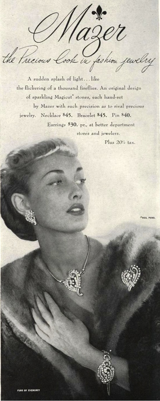 Mazer, Vogue November 1948 ad