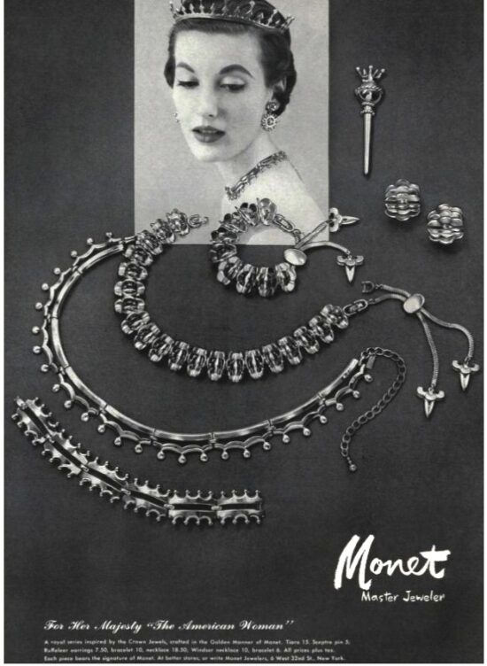 'For Her Majesty The American Woman', Vogue February 1953 ad
