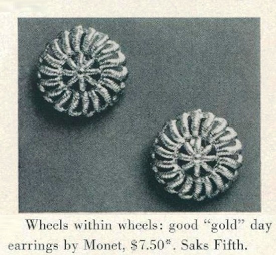 Monet Wheels within wheels, Vogue November 1954 ad