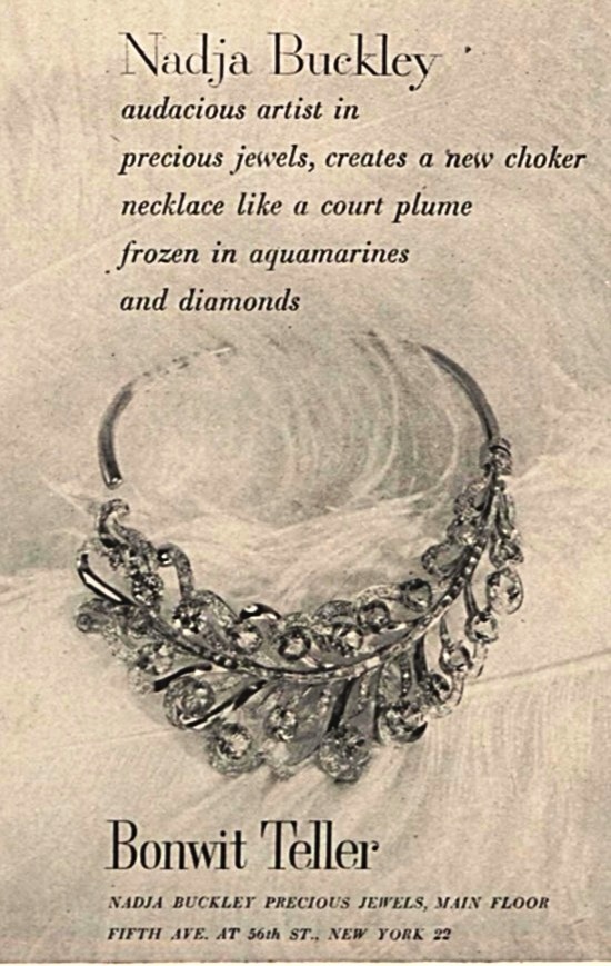 Choker necklace, Vogue October 1945 ad