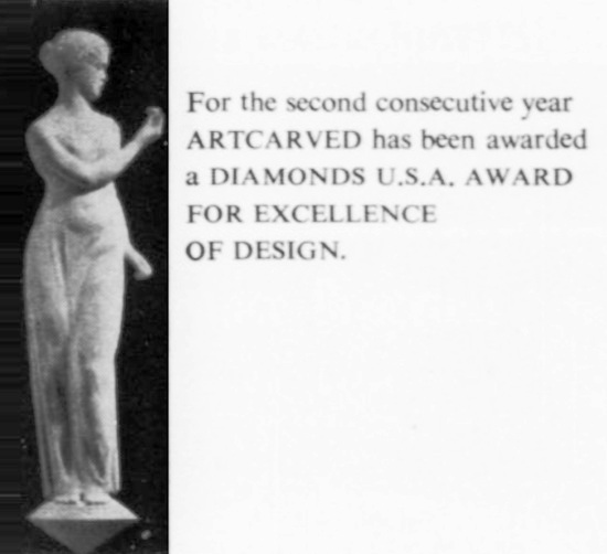 November 1956 Diamonds U.S.A. Award for excellence of design