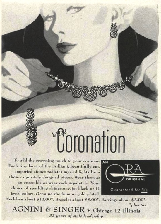 ORA Coronation Vogue November 1952 ad