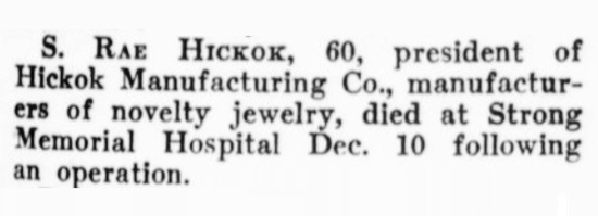 Obituary for Stephen Rae Hickok, December 1945