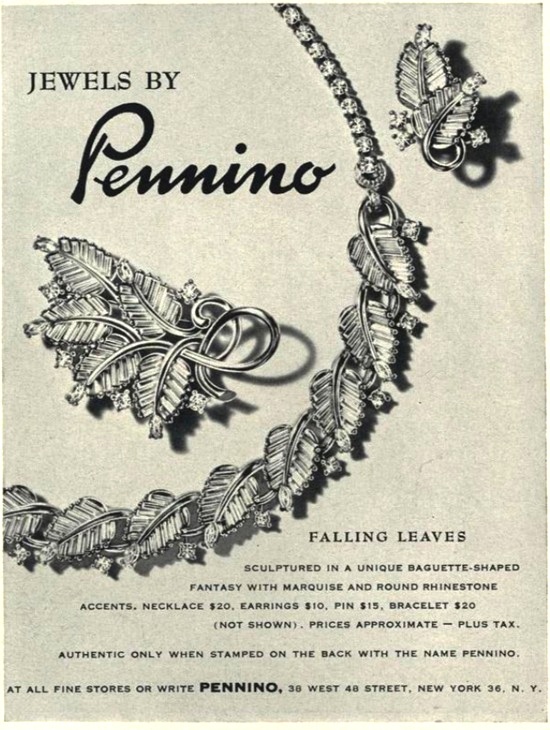 Pennino Falling leaves, Vogue 1956 ad