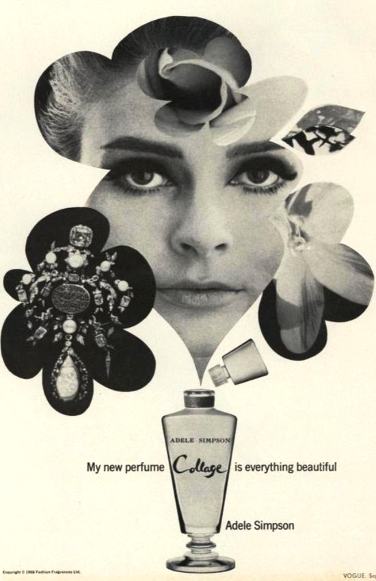 Perfume and jewelry, Vogue September 1968 ad