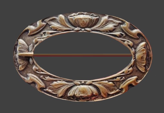 Poppy mourning flower motif sash brooch