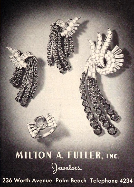 Precious gems jewelry, Palm Beach Life March 1953 ad