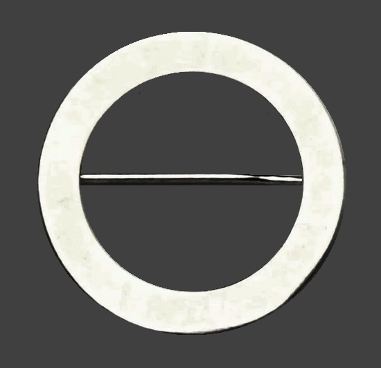Round sterling silver scarf pin