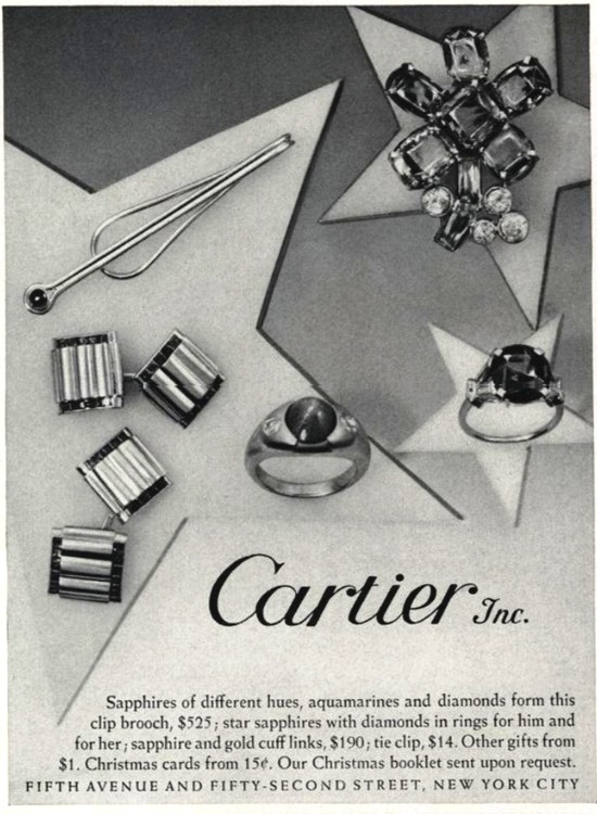 Sapphires, aquamarines and diamonds, December 1940