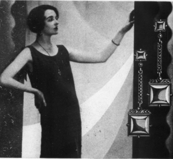 Semi-precious stones jewelry mounted in sterling silver, Vogue November 1929