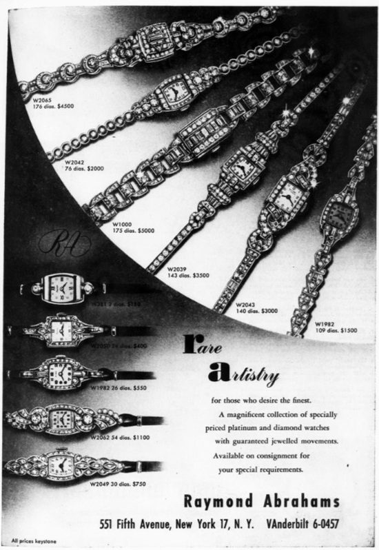 Raymond Abrahams September 1951 ad