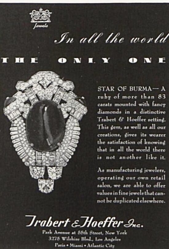 Star of Burma Vogue December 1935 ad