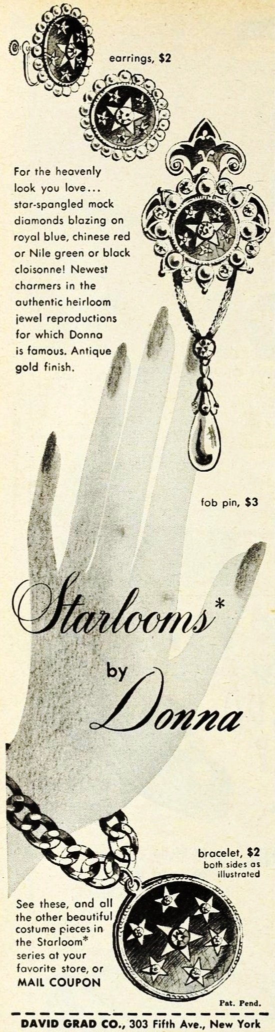 Starlooms by Donna, Modern Screen September 1948 ad