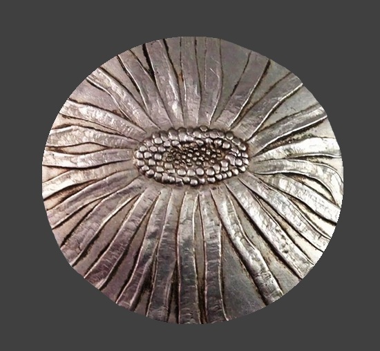 Sunflower aluminium brooch pin