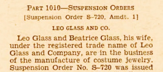 Suspension Order, Federal Register, 1945 Suspension Order