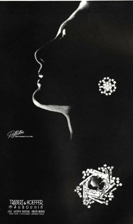 T& H-M precious jewelry, Palm Beach Life, March 1946 ad