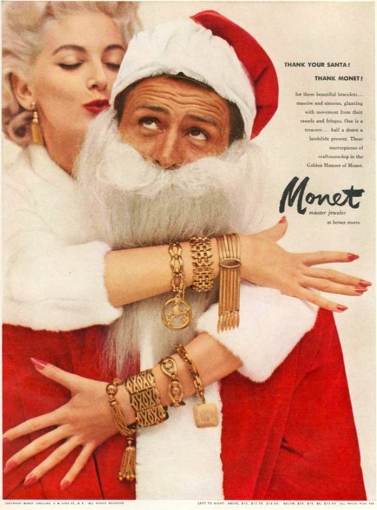 Thank your Santa, Vogue November 1954 ad