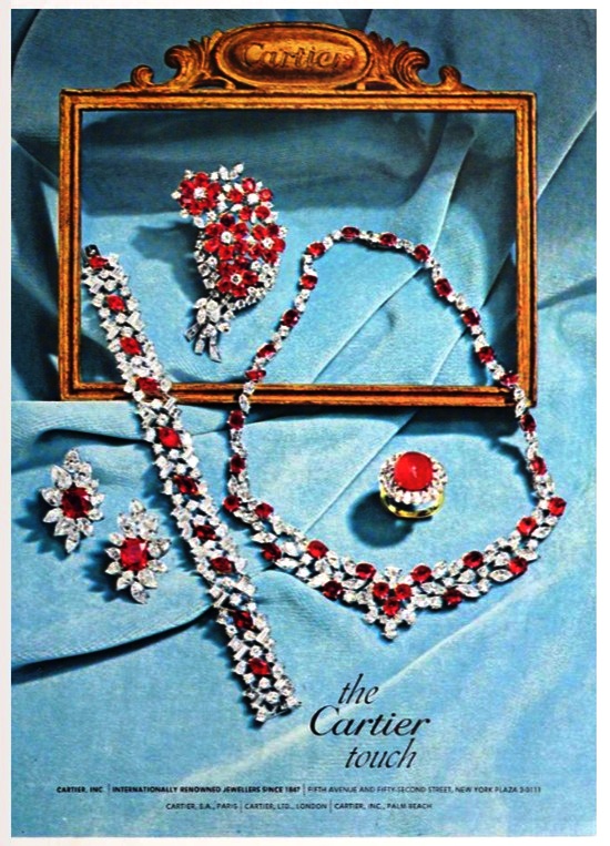 The Cartier Touch, Palm Beach Life December 1963 ad