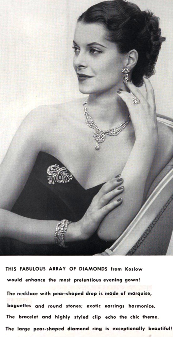 The coronation influence jewelry, January 1952 ad