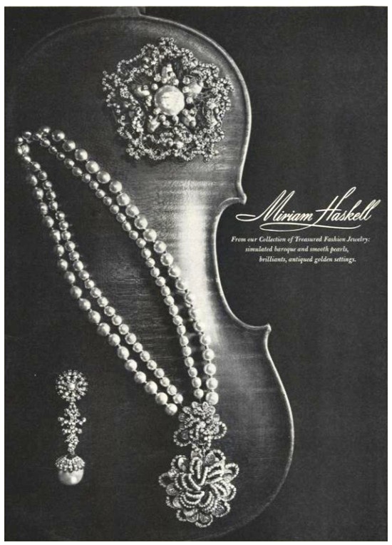 Miriam Haskell Vintage Jewelry Ads